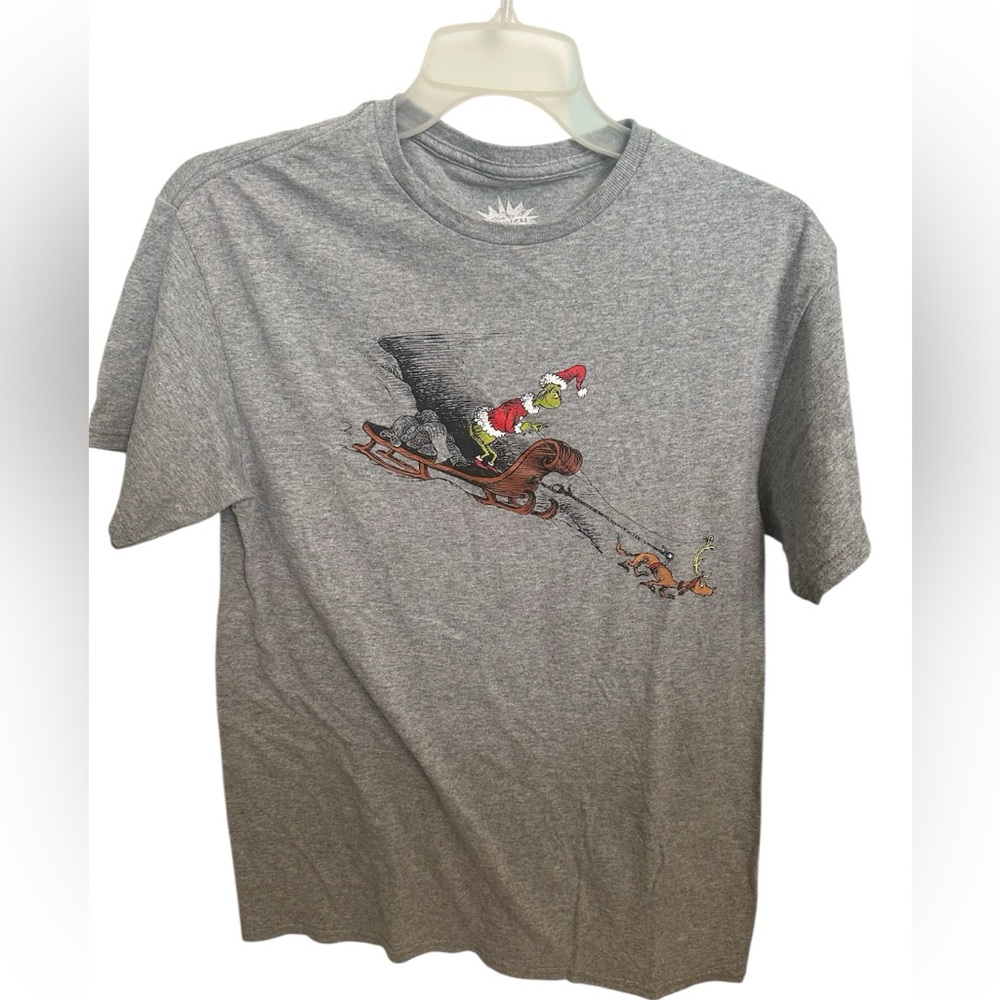 Dr. Seuss The Grinch‎ Graphic T-Shirt Gray Medium